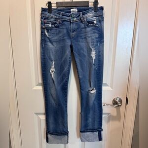 Hudson Ginny Crop Straight W/Cuff Jeans